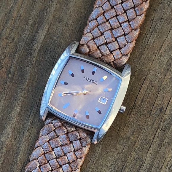 Fossil Accessories - 🛍 Fossil Braided Leather Metallic Watch